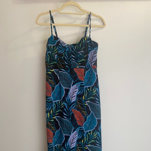 Hutch Leaf-Patterned Midi Dress - Picture 1 of 2